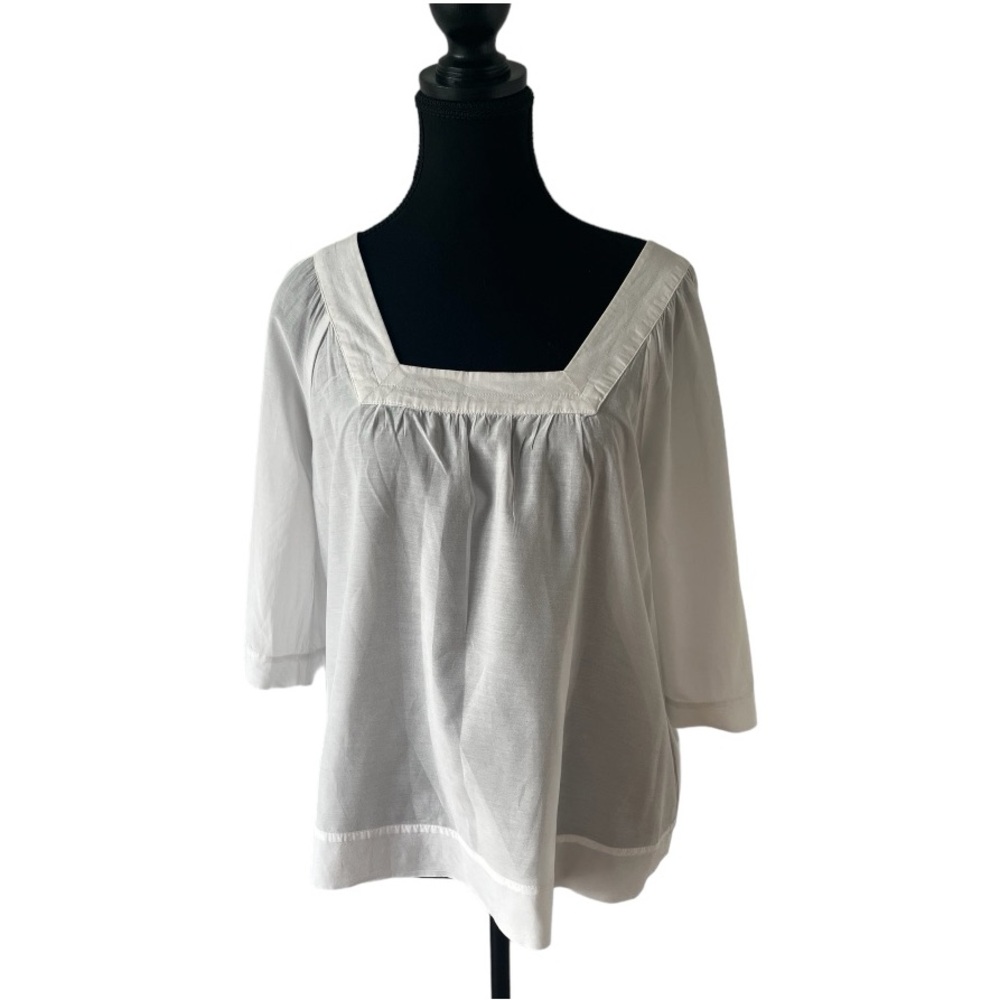 GAP White 3/4 Sleeves Top